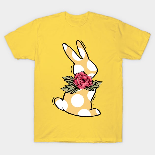 Floral Bunny Rabbit T-Shirt by maliGnom